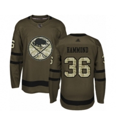 Youth Buffalo Sabres #36 Andrew Hammond Authentic Green Salute to Service Hockey Jersey