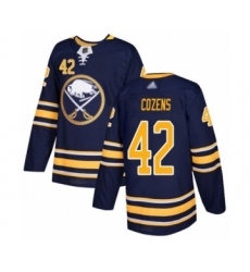 Men's Buffalo Sabres #42 Dylan Cozens Authentic Navy Blue Home Hockey Jersey