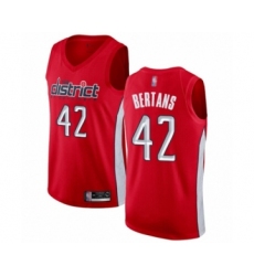 Women's Washington Wizards #42 Davis Bertans Red Swingman Jersey - Earned Edition