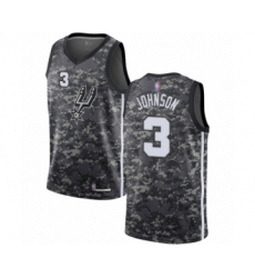 Women's San Antonio Spurs #3 Keldon Johnson Swingman Camo Basketball Jersey - City Edition