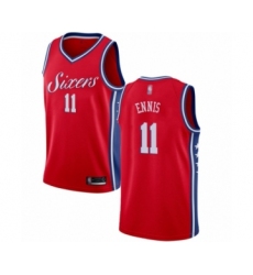 Youth Philadelphia 76ers #11 James Ennis Swingman Red Basketball Jersey Statement Edition