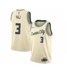 Women's Milwaukee Bucks #3 George Hill Swingman Cream Basketball Jersey - 2019 20 City Edition