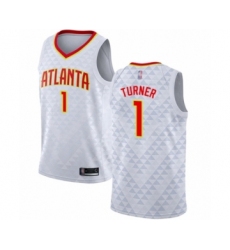 Women's Atlanta Hawks #1 Evan Turner Authentic White Basketball Jersey - Association Edition