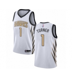 Women's Atlanta Hawks #1 Evan Turner Swingman White Basketball Jersey - City Edition