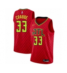 Men's Atlanta Hawks #33 Allen Crabbe Authentic Red Basketball Jersey Statement Edition