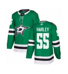 Youth Dallas Stars #55 Thomas Harley Authentic Green Home Hockey Jersey