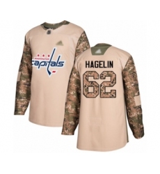 Youth Washington Capitals #62 Carl Hagelin Authentic Camo Veterans Day Practice Hockey Jersey