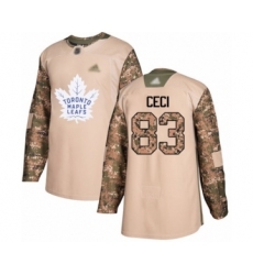 Men's Toronto Maple Leafs #83 Cody Ceci Authentic Camo Veterans Day Practice Hockey Jersey