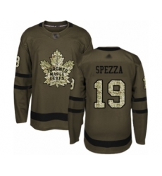 Men's Toronto Maple Leafs #19 Jason Spezza Authentic Green Salute to Service Hockey Jersey