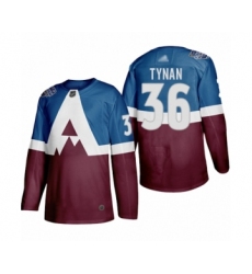 Youth Colorado Avalanche #36 T.J. Tynan Authentic Burgundy Blue 2020 Stadium Series Hockey Jersey