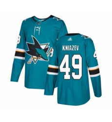 Youth San Jose Sharks #49 Artemi Kniazev Authentic Teal Green Home Hockey Jersey
