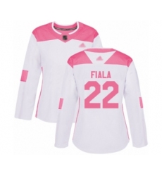Women's Minnesota Wild #22 Kevin Fiala Authentic White Pink Fashion Hockey Jersey