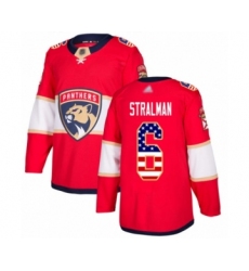 Youth Florida Panthers #6 Anton Stralman Authentic Red USA Flag Fashion Hockey Jersey