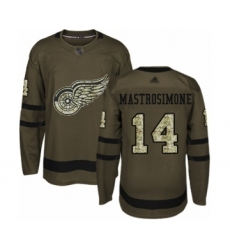 Youth Detroit Red Wings #14 Robert Mastrosimone Authentic Green Salute to Service Hockey Jersey