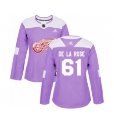 Women's Detroit Red Wings #74 Madison Bowey Authentic Red USA Flag Fashion Hockey Jersey