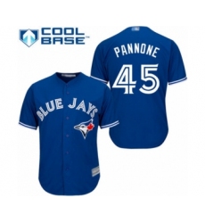 Youth Toronto Blue Jays #45 Thomas Pannone Authentic Blue Alternate Baseball Player Jersey