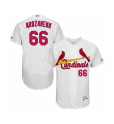 Men's St. Louis Cardinals #66 Randy Arozarena White Home Flex Base Authentic Collection Baseball Player Jersey