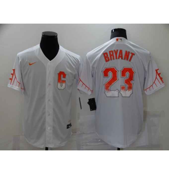 Men's San Francisco Giants #23 Kobe Bryant White 2021 City Connect Replica Player Jersey