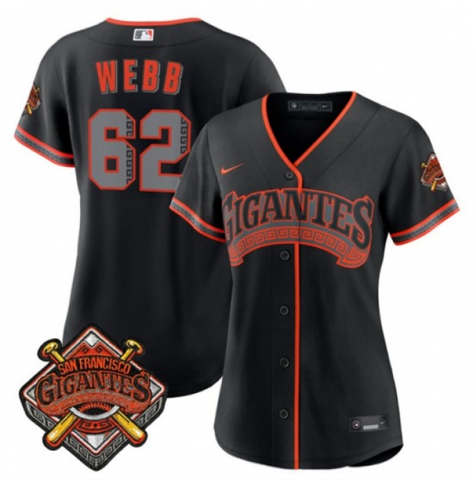 Women's San Francisco Giants #62 Wilkin Ramos Black 2026 Alternate Stadium Stitched Baseball Jersey(Run Small)