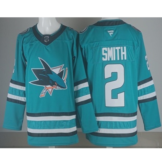 Men's San Jose Sharks #2 Will Smith Teal Authentic Jersey
