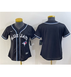 Women's Toronto Blue Jays Blank 2026 Fashion Replica Black Out Stitched Baseball Jersey(Run Small)