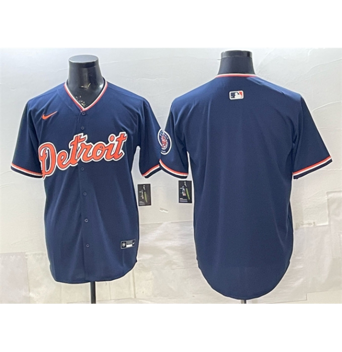 Men's Detroit Tigers Blank Navy 2026 Alternate Vapor Premier Limited Stitched Baseball Jersey
