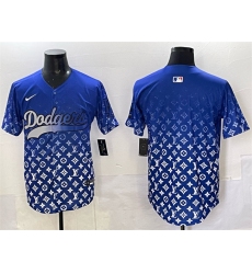 Men's Los Angeles Dodgers Blank Blue Limited Stitched Baseball Jersey