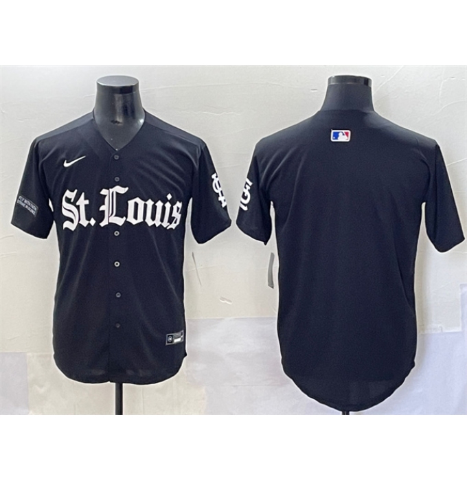 Men's St. Louis Cardinals Blank Black 'Gothic Legacy Edition' Vapor Premier Limited Stitched Baseball Jersey
