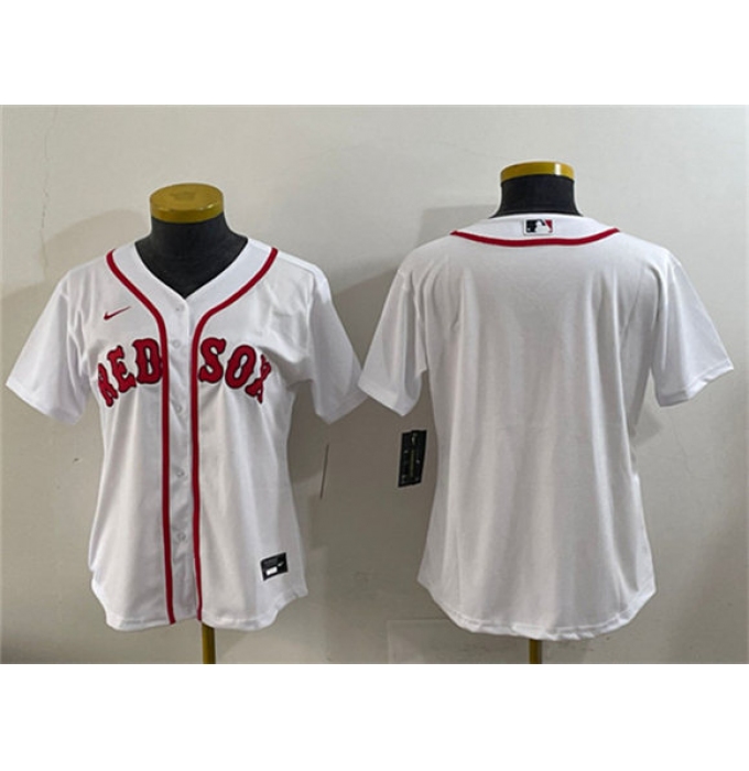 Youth Boston Red Sox Blank White Cool Base Stitched Baseball Jersey