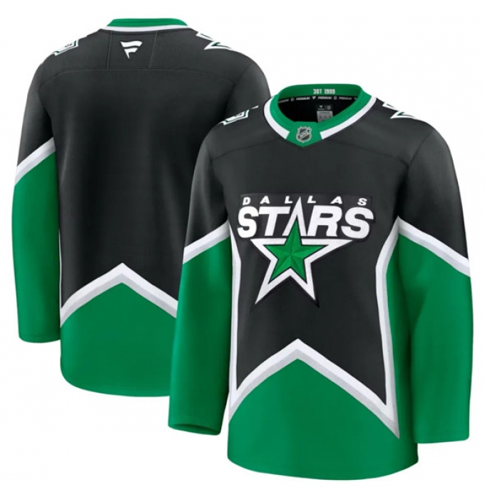 Men's Dallas Stars Blank Black 2025-26 Alternate Stitched Hockey Jersey