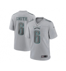 Men's Philadelphia Eagles #6 DeVonta Smith Gray Atmosphere Fashion Stitched Game Jersey