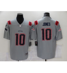 Men's New England Patriots #10 Mac Jones Gray Nike Silver Inverted Legend Jersey
