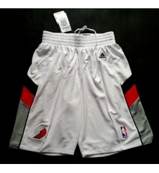 Portland Trail Blazers White Throwback Shorts