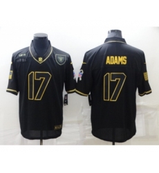 Men's Las Vegas Raiders #17 Davante Adams Black Gold Salute To Service Limited Stitched Jersey