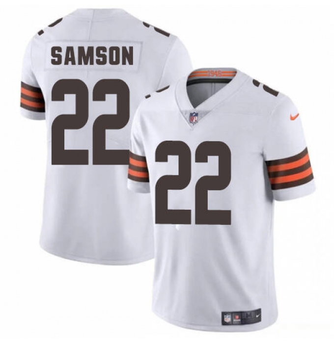 Men's Cleveland Browns #22 Samson White 2025 Vapor Limited Football Stitched Jersey