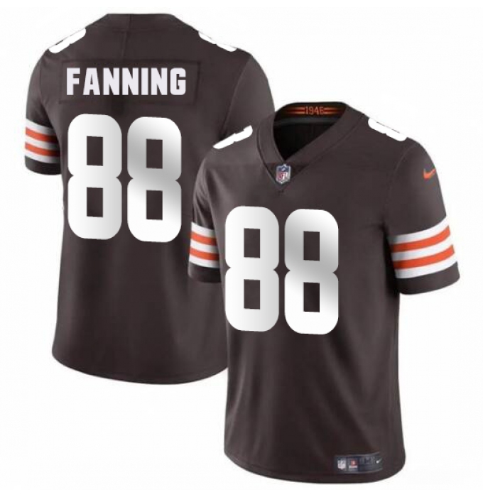Men's Cleveland Browns #88 Fanning Brown 2025 Vapor Limited Football Stitched Jersey