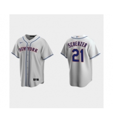 Men's New York Mets #21 Max Scherzer Gray Cool Base Stitched Baseball Jersey