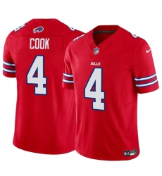 Men's Buffalo Bills #4 James Cook Red 2023 F.U.S.E. Vapor Untouchable Limited Football Stitched Jersey