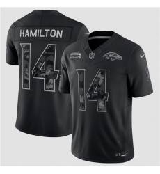 Men's Baltimore Ravens #14 Kyle Hamilton Black F.U.S.E. 2026 Salute to Service Limited Football Stitched Jersey