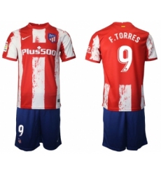 Men 2021-2022 Club Atletico Madrid home red 9 Nike Soccer Jersey