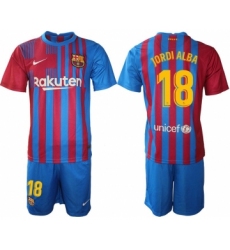 Men 2021-2022 Club Barcelona home blue 18 Nike Soccer Jersey