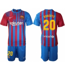 Men 2021-2022 Club Barcelona home blue 20 Nike Soccer Jersey