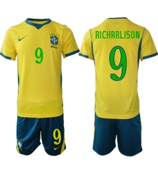 Men's Brazil #9 RICHARLISON National Team FIFA x World Cup 2026 Home On Field Jersey