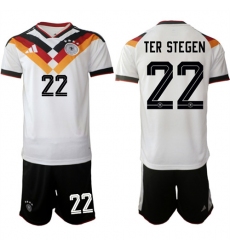 Men's Germany #22 TER STEGEN National Team FIFA x World Cup 2026 Home White On Field Jersey