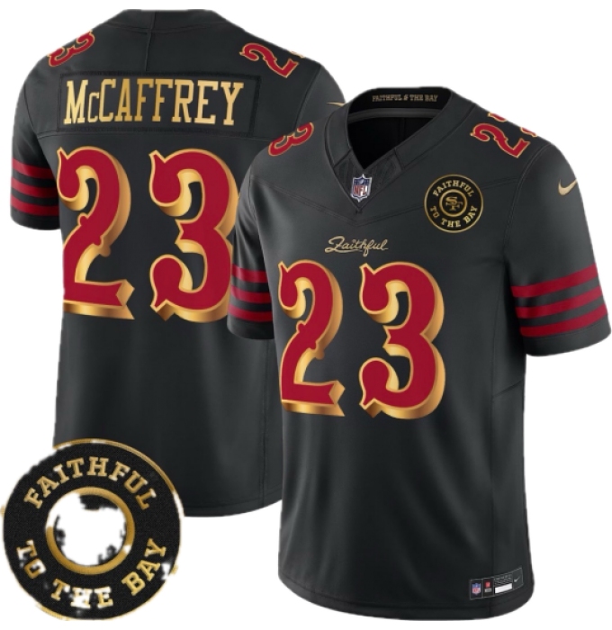 Women's San Francisco 49ers #23 Christian McCaffrey Black Rivalries 2026 F U S E Vapor Untouchabl Limited Stitched Football Jersey