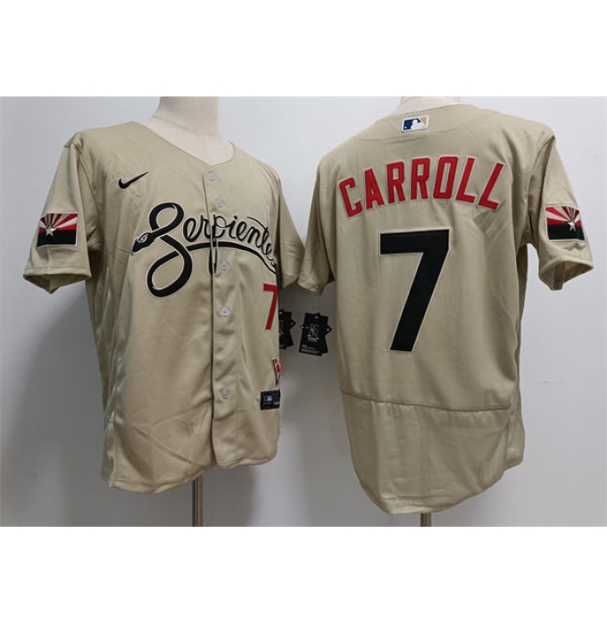 Mens Arizona Diamondbacks #7 Corbin Carroll Nike Tan City Connect Jersey