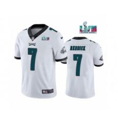 Men's Philadelphia Eagles #7 Haason Reddick White Super Bowl LVII Patch Vapor Untouchable Limited Stitched Jersey