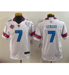 Youth Houston Texans #7 C.J. Stroud White 2026 25th Anniversary F.U.S.E. Rivalries Collection Limited Stitched Football Jersey