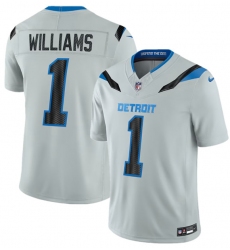 Men's Detroit Lions #1 Jameson Williams Silver 2026 F.U.S.E. Rivalries Collection Limited Football Stitched Jersey