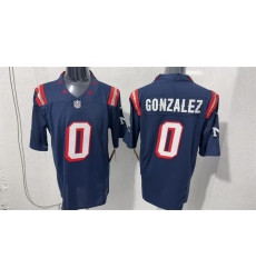 Men's New England Patriots #0 Christian Gonzalez Navy F.U.S.E. Vapor Limited Football Stitched Jersey